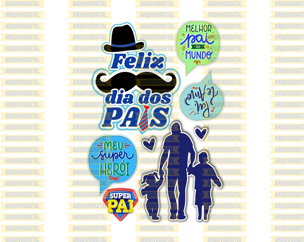 Topo De Bolo Feliz Dia Dos Pais 2 ArquivoDigital