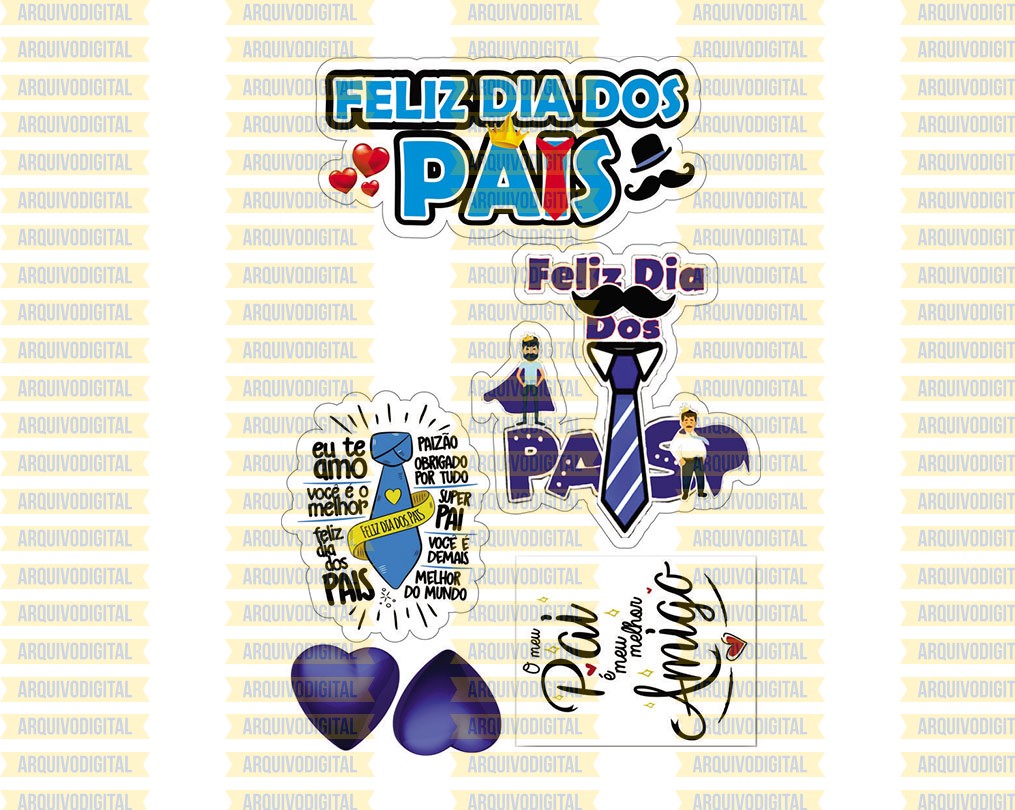 Topo De Bolo Feliz Dia Dos Pais 4 ArquivoDigital