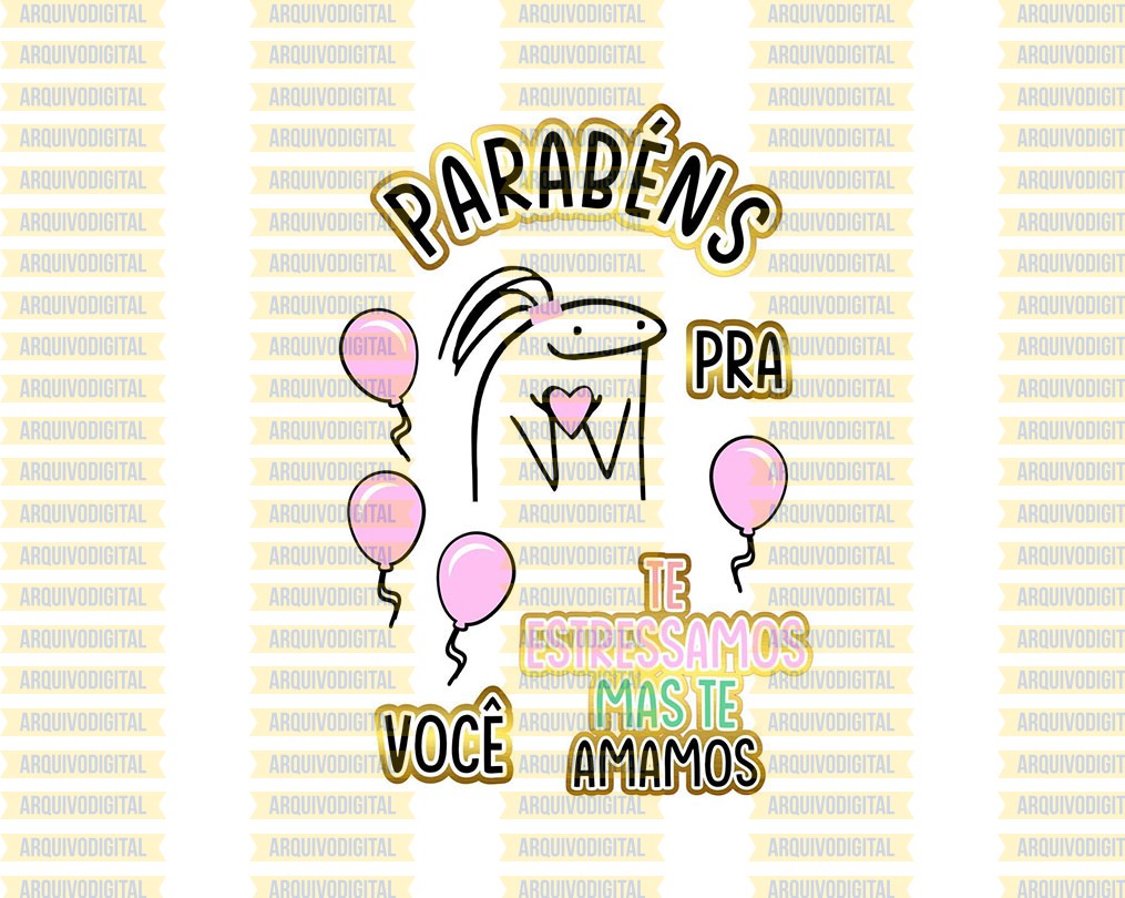 Topo De Bolo Flork Parabéns Pra Você 1 ArquivoDigital